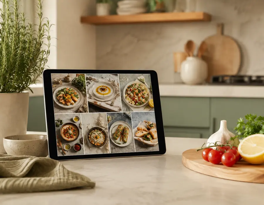 Tablet üzerinde tarif keşfi